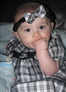Dress them up in girl baby clothes...This is Cesar at 6 months old